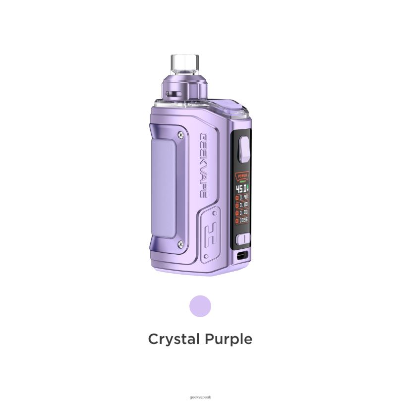 GeekVape H45 (Aegis Hero 2) Pod Mod Kit Crystal Edition Crystal Purple R4F8F139 - Geekvape UK Website